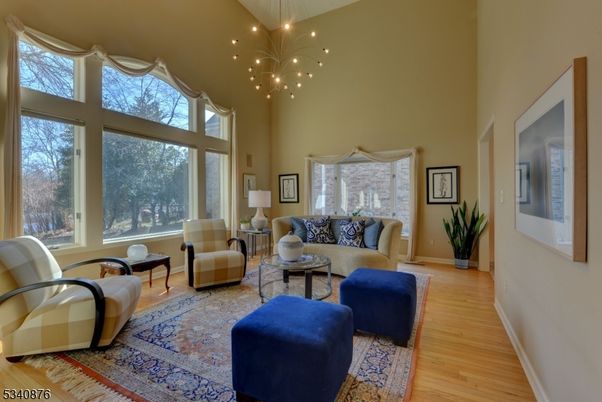 Interior, Living room, Pendant Lights, Wood Texture Flooring