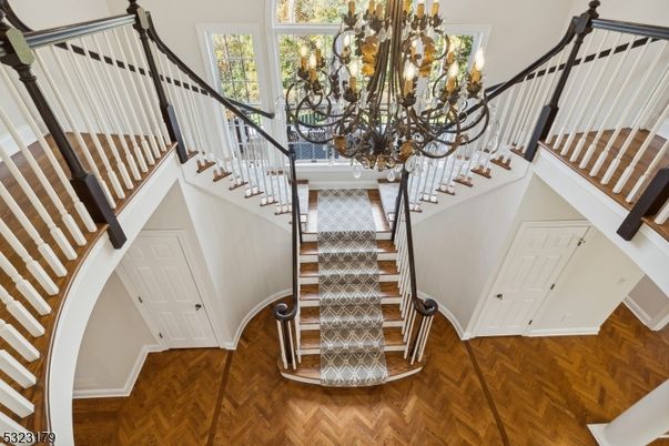 Chandelier, Interior, Wood Texture Flooring