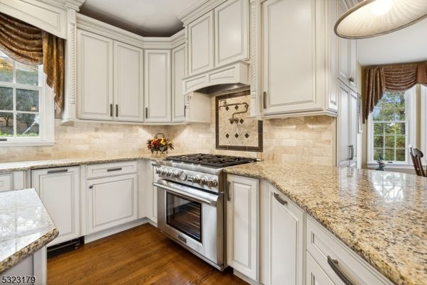 Interior, Kitchen, Pendant Lights, Stainless Steel Appliances, Wood Texture Flooring