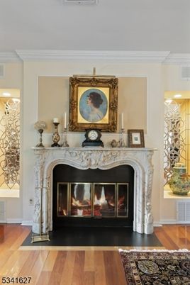 Fireplace, Interior, Wood Texture Flooring