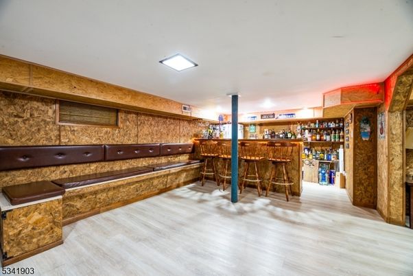 Interior, Recessed Lighting, Stone Walls, Wood Texture Flooring