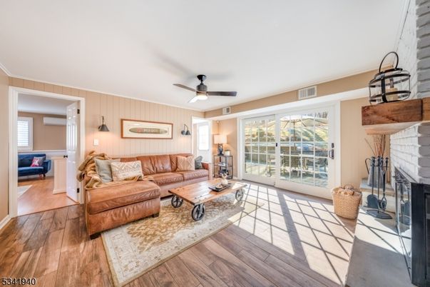 Fireplace, Interior, Living room, Wood Texture Flooring