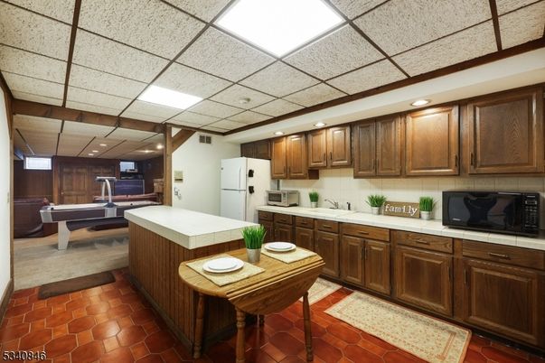 Billiard Table, Game Room, Interior, Kitchen, Recessed Lighting