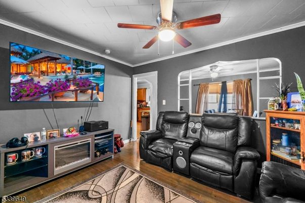 Home Theatre Room, Interior, Wood Texture Flooring