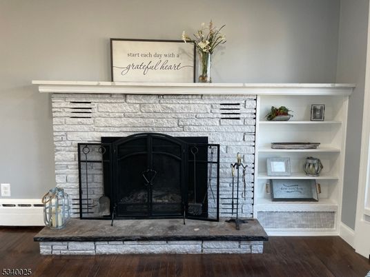 Fireplace, Interior, Wood Texture Flooring