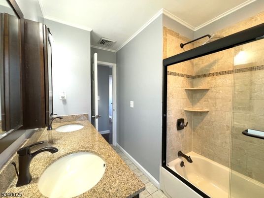 Bathroom, Dual Sink Vanities, Glass Shower, Interior