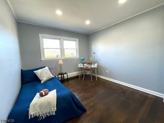 Bedroom, Home Office, Interior, Recessed Lighting, Wood Texture Flooring