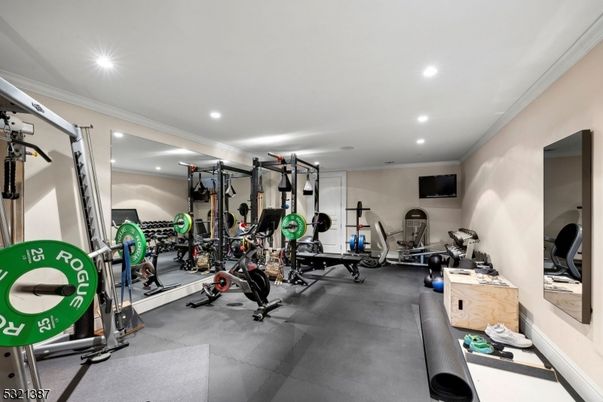 Fitness Equipment, Gym, Interior, Recessed Lighting