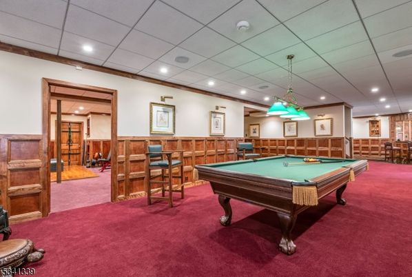 Billiard Table, Game Room, Interior, Pendant Lights, Recessed Lighting