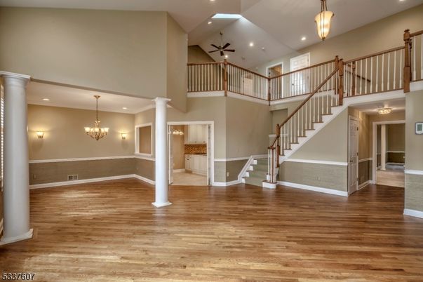 Chandelier, Interior, Pendant Lights, Recessed Lighting, Wood Texture Flooring