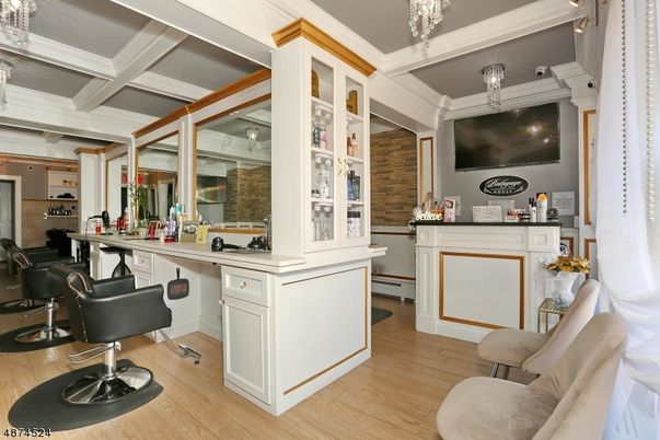 Chandelier, Home Office, Interior, Wood Texture Flooring