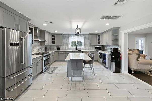 Interior, Kitchen, Pendant Lights, Recessed Lighting, Stainless Steel Appliances