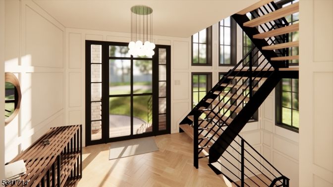 Interior, Pendant Lights, Wood Texture Flooring