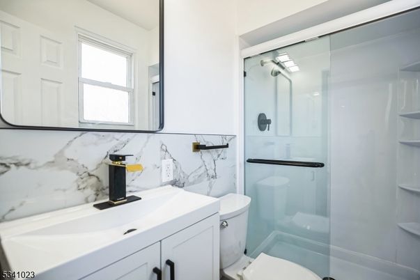 Bathroom, Glass Shower, Interior, Marble Walls