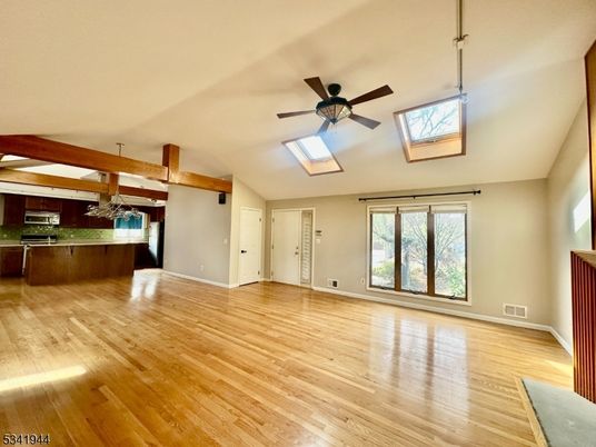 Empty room, Interior, Kitchen, Wooden Beams, Wood Texture Flooring