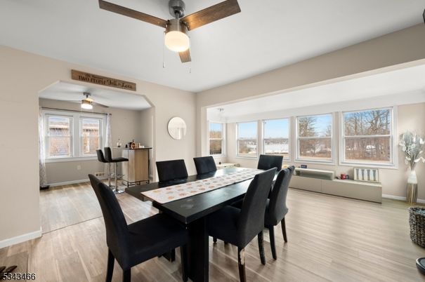 Dining room, Interior, Wood Texture Flooring
