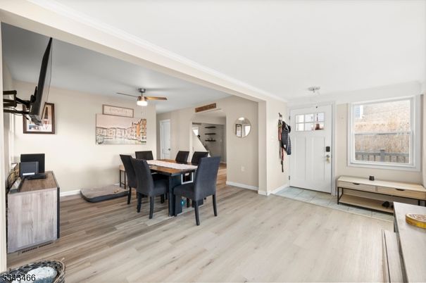 Dining room, Interior, Wood Texture Flooring