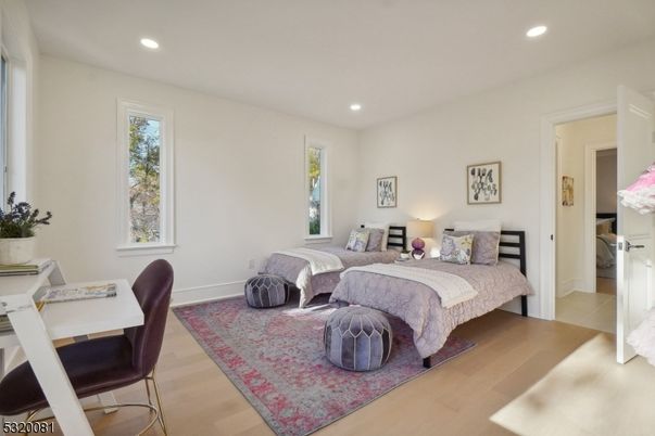 Bedroom, Home Office, Interior, Recessed Lighting, Wood Texture Flooring
