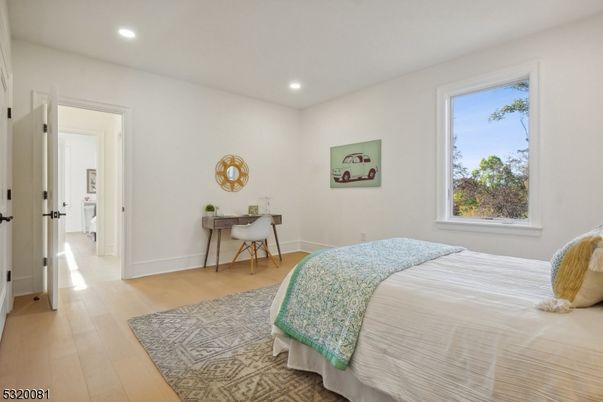 Bedroom, Home Office, Interior, Recessed Lighting, Wood Texture Flooring