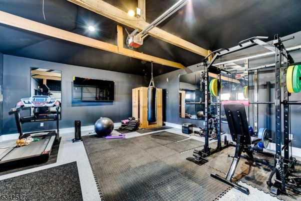 Fitness Equipment, Interior, Wooden Beams