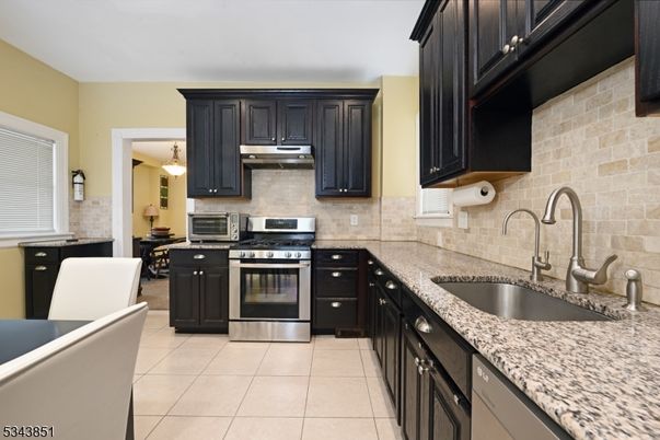 Interior, Kitchen, Stainless Steel Appliances, Stone Walls