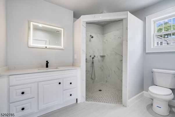 Bathroom, Glass Shower, Interior, Marble Walls