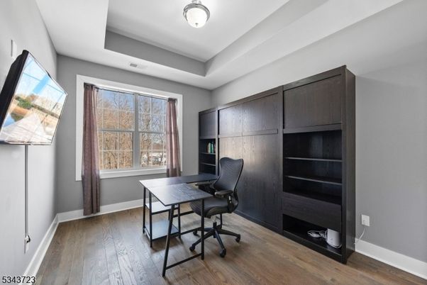 Home Office, Interior, Wood Texture Flooring, Wooden Walls