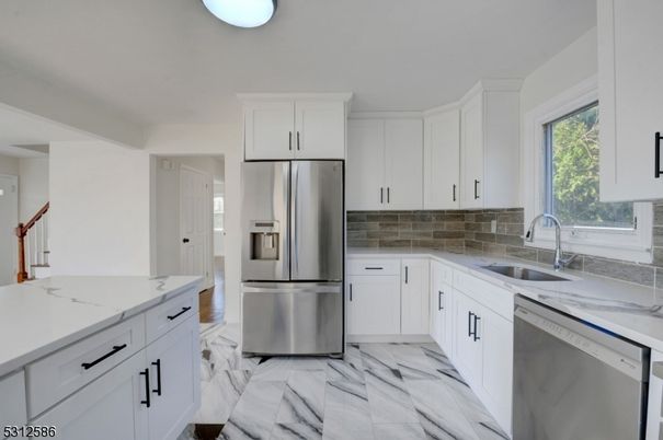 Interior, Kitchen, Marble, Stainless Steel Appliances