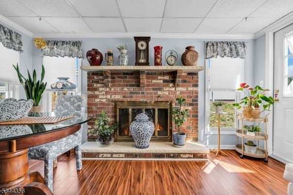 Fireplace, Interior, Wood Texture Flooring