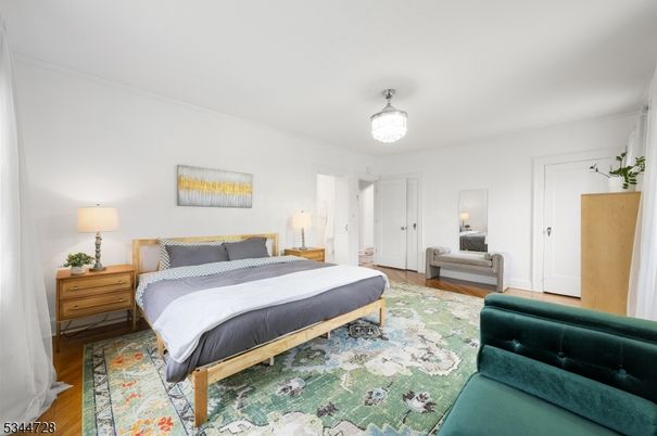 Bedroom, Chandelier, Interior, Wood Texture Flooring