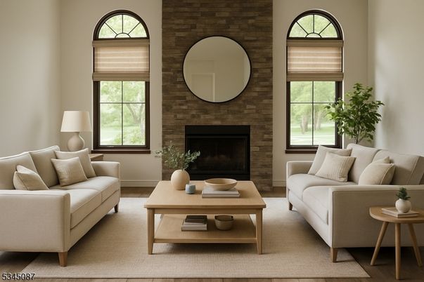 Fireplace, Interior, Living room, Stone Walls