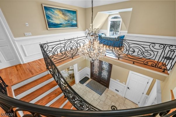 Chandelier, Interior, Wood Texture Flooring