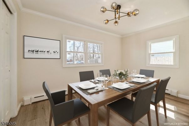 Dining room, Interior, Wood Texture Flooring