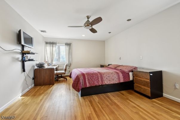 Bedroom, Home Office, Interior, Recessed Lighting, Wood Texture Flooring