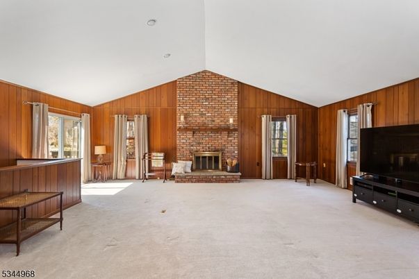 Fireplace, Interior, Stone Walls, Wooden Walls