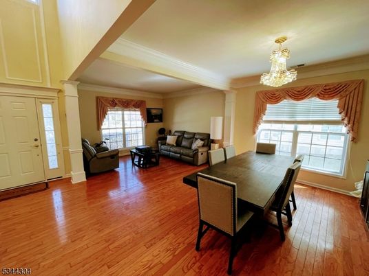 Chandelier, Dining room, Interior, Living room, Wood Texture Flooring
