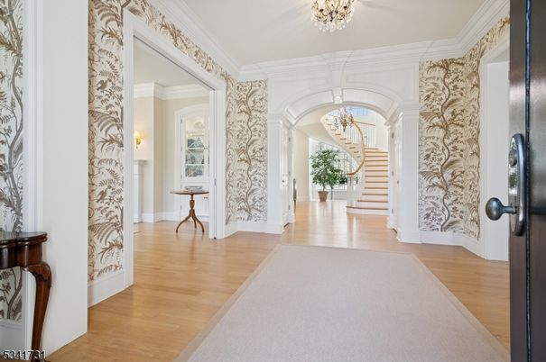 Chandelier, Interior, Wood Texture Flooring