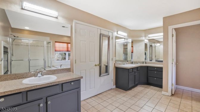 Bathroom, Dual Sink Vanities, Glass Shower, Interior