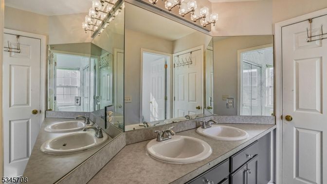 Bathroom, Dual Sink Vanities, Glass Shower, Interior