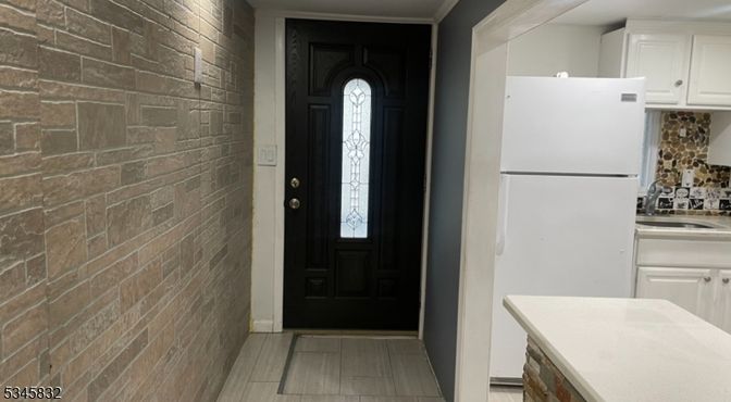 Interior, Kitchen, Stone Walls, Wood Texture Flooring
