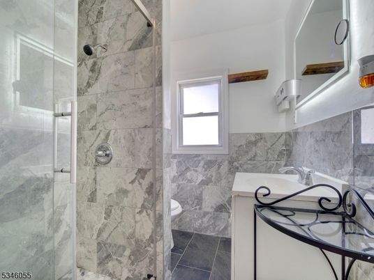 Bathroom, Glass Shower, Interior, Marble Walls