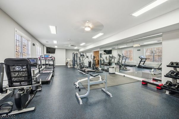 Fitness Equipment, Gym, Interior, Recessed Lighting