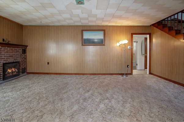 Empty room, Fireplace, Interior, Wooden Walls