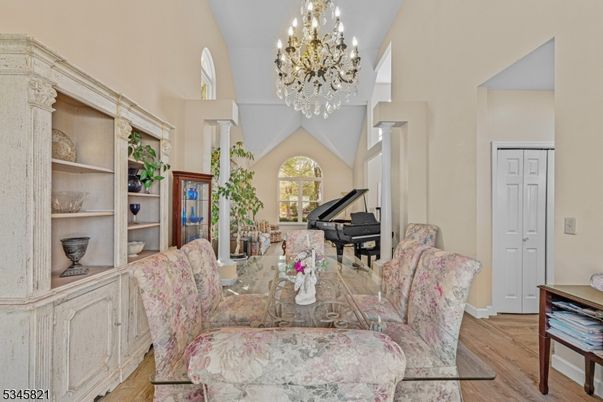Chandelier, Interior, Living room, Piano, Wood Texture Flooring