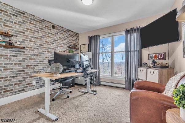 Home Office, Interior, Stone Walls