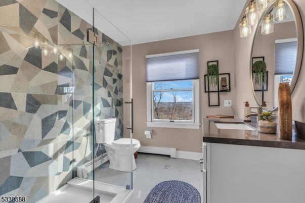 Bathroom, Glass Shower, Interior, Marble
