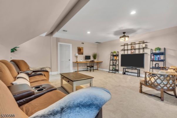 Chandelier, Home Office, Interior, Living room, Recessed Lighting