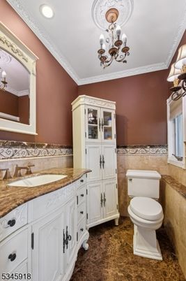 Bathroom, Chandelier, Interior, Recessed Lighting