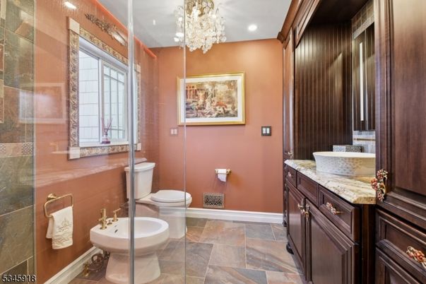 Bathroom, Chandelier, Interior, Recessed Lighting