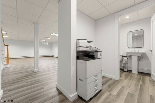 Bathroom, Interior, Recessed Lighting, Wood Texture Flooring